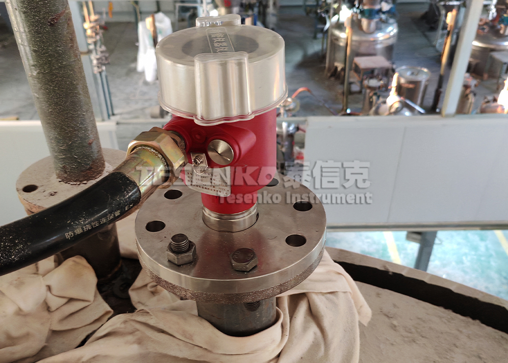 泰信克儀表--雷達(dá)食品加工儲(chǔ)蓄罐客戶使用現(xiàn)場