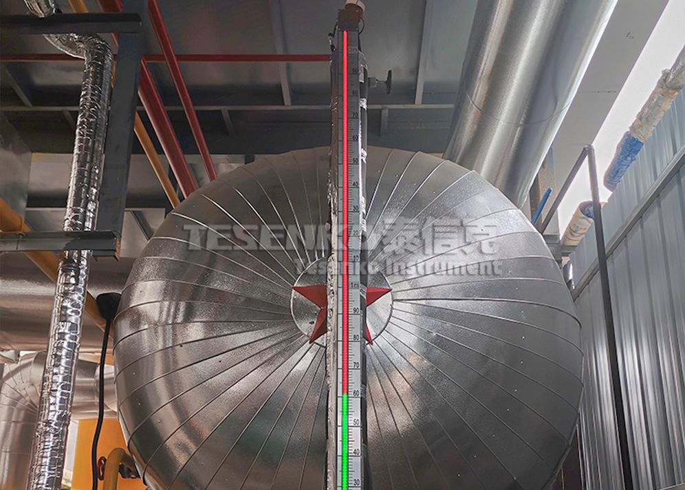 泰信克儀表--磁敏電子雙色原料儲(chǔ)蓄罐客戶使用現(xiàn)場