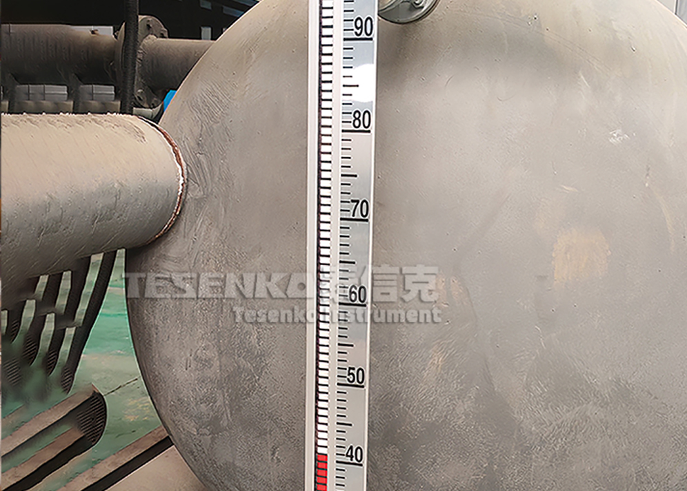 泰信克儀表--磁翻板原料儲(chǔ)罐客戶現(xiàn)場應(yīng)用